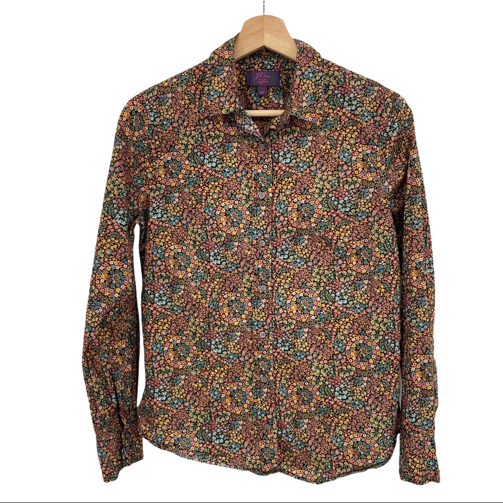 J. Crew Perfect Shirt Liberty Little Marquess Women’s 4  Floral Button-down